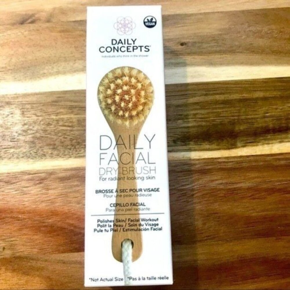 Daily Concepts Daily Facial Dry Brush For Face. Exfoliating and‎ Aryurvetic New